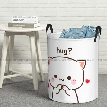 Çamaşır sepeti Çeşitli Eşyalar Depolama Kova Sevimli Kedi Katlanabilir Oyuncak Depolama Kirli Giysiler Konteyner Katlanır Çanta