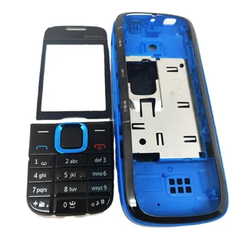 Nokia 5130 için Tam Konut + Pil Arka Kapak + İngilizce Tuş Takımı + Logo