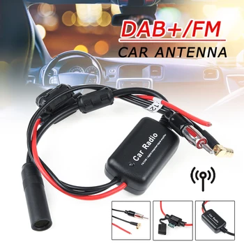 Evrensel DAB + / FM Araba Anten Anten Splitter Kablo Dijital Radyo + Amplifikatör