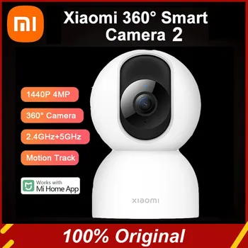 Xiao mi mi akıllı Kamera 2 PTZ 360 Derece 1440P WiFi CCTV IP Kamerası 2.4 GHz 5GHz Düşük ışık Tam Renkli Ev Bebek Güvenlik Monitörü