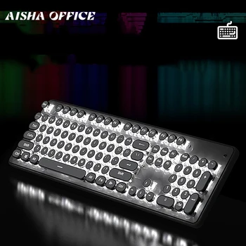 Tk100 Kablolu Pc Klavye 104 Tuşları Eweadn Alüminyum Alaşımlı Mekanik Kişiselleştirin Oyun Taşınabilir Klavye masaüstü bilgisayar Oyun Adam Hediyeler
